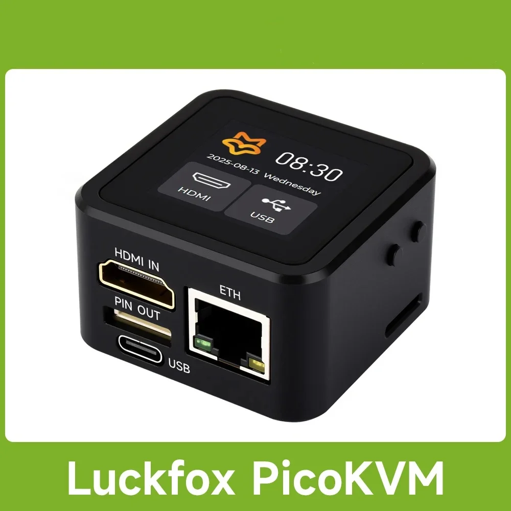 Waveshare Luckfox PicoKVM Lightweight IP KVM Remote Management Tool, Supports 1920 × 1080@60fps HDMI Video Input And HID Signal