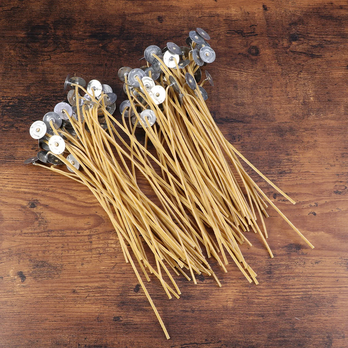 

100Pcs Pure Cotton Organic Beeswax Wicks Tabbed Lato Pre-Waxed Low Smoke Making Supplies Twine Beeswax