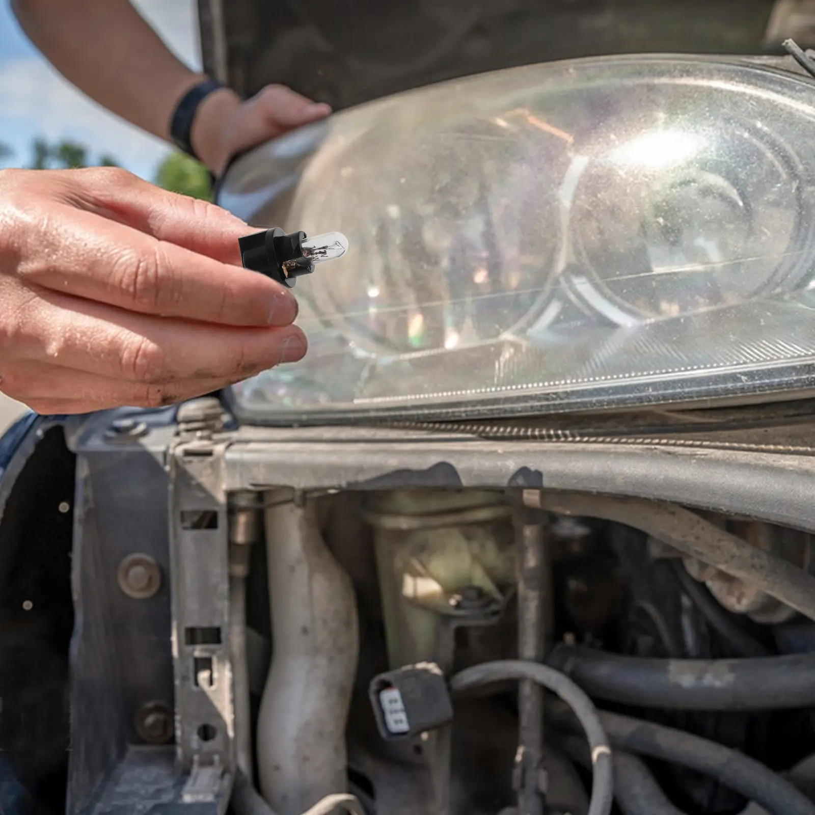 

10Pcs High Brightness LED Dashboard Light Bulb for Car Instrument Panel Gauge Cluster Air Conditioning Indicator Lighting