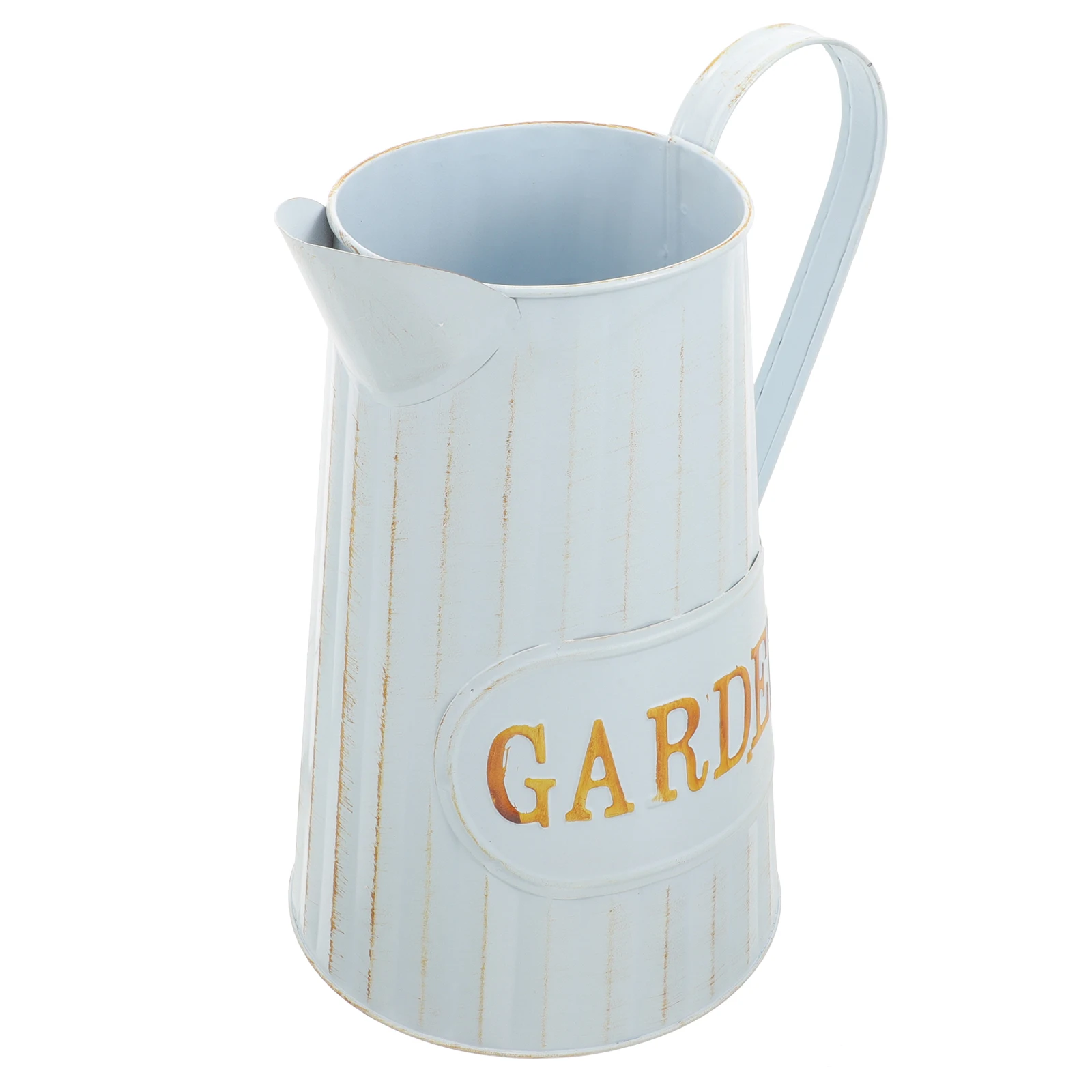 

Vintage Wrought Iron Vase Rustic Metal Jug French Pitcher Decorative Home Ornament for Wedding Spa Meditation Farmhouse Rose