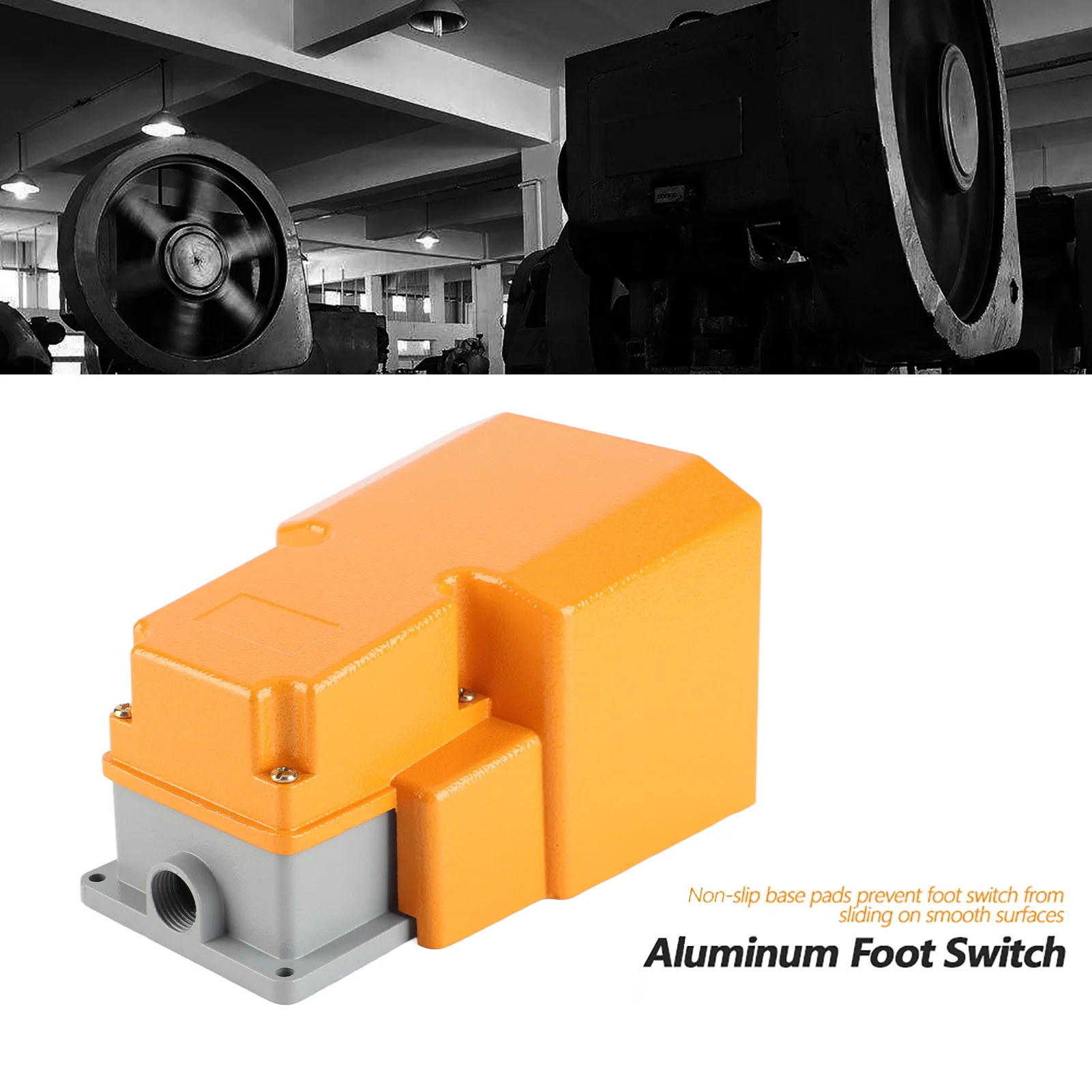 

Foot Pedal Controller 250V 10A Aluminum Alloy Oil Resistant CorrosiOn Resistant Foot Pedal On/Off Switch with Guard