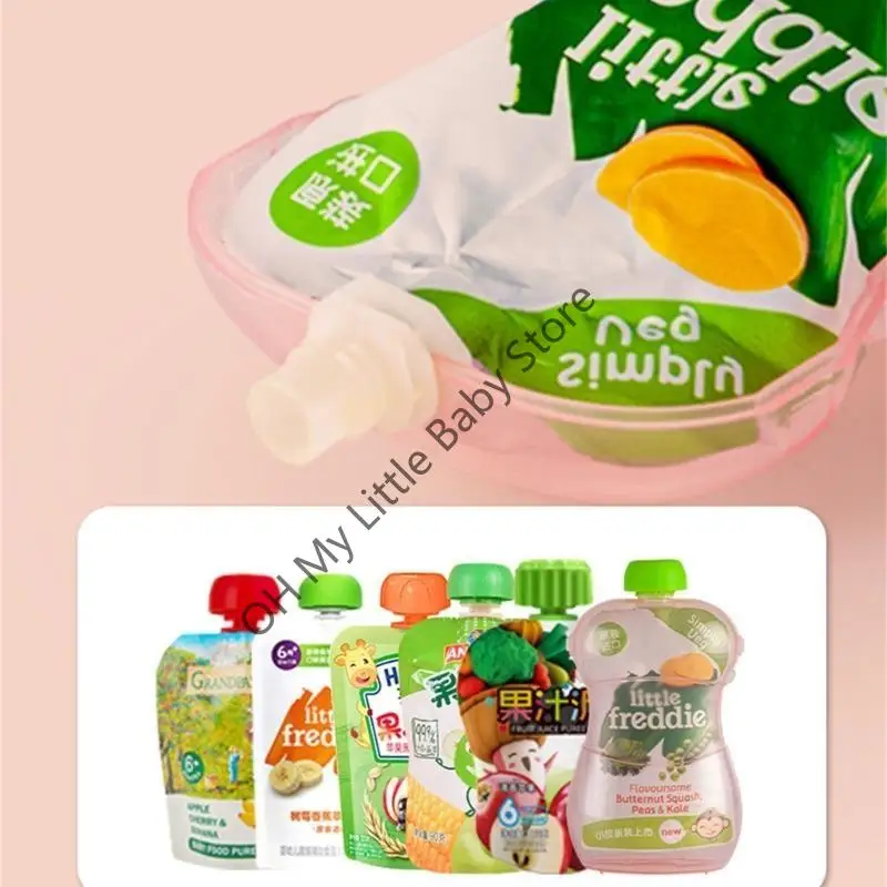 M76c suporte bolsa alimentos recarregável para a maioria sacos aperto alimentos para bebês suportes caixa