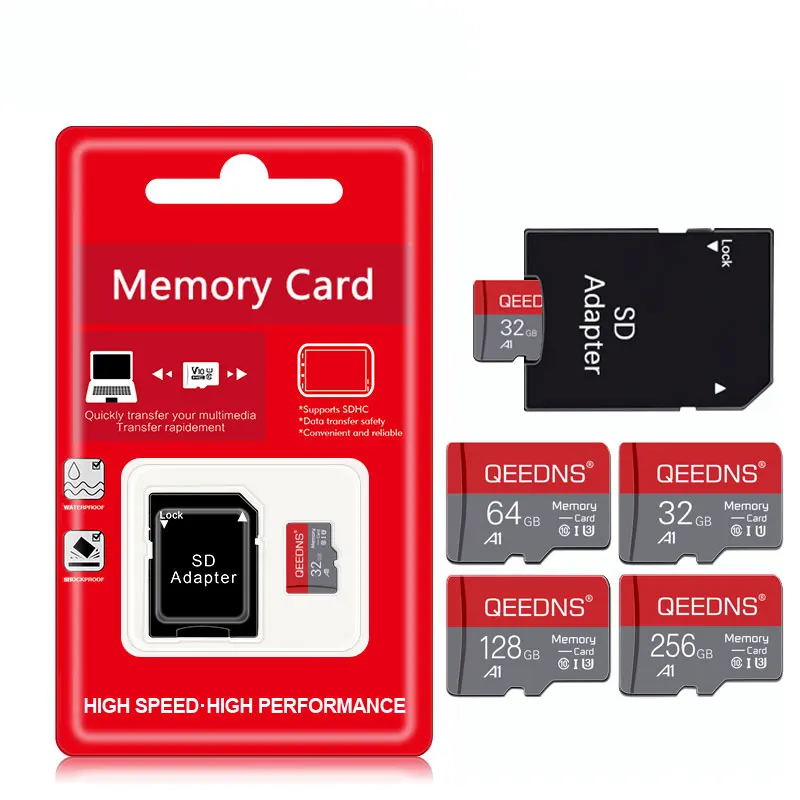 Cartão Micro Mini SD para Câmera e Drones, Cartão de Memória, Cartão Classe 10 TF, Câmera, Celular, A1, U3, 64GB, 128GB, 256GB, 512GB, 32GB, 16GB, 8GB