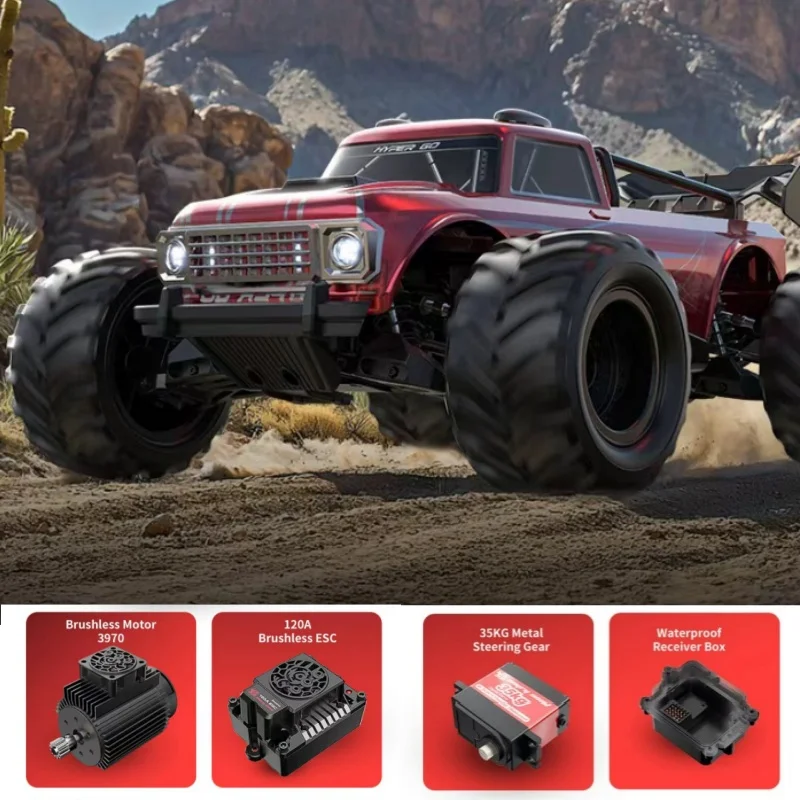 

MJX 10210 HYPER GO 1/10 Brushless RC Car - High Speed Remote Control Truck, Off-Road Electric Vehicle Model Gift