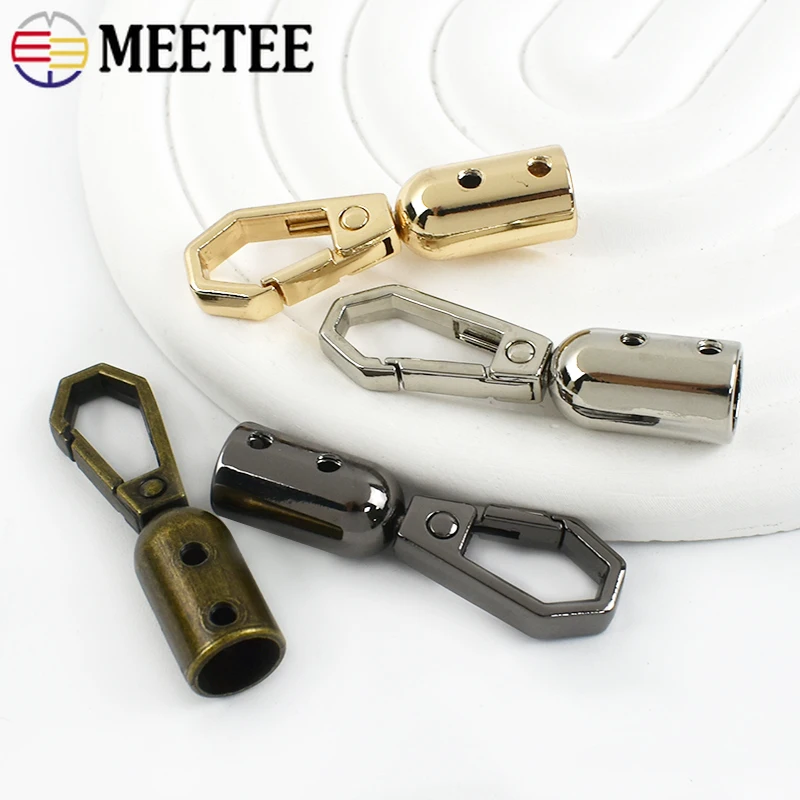 

2/4/10Pcs Meetee Metal Buckle Tassel Cap Clasp Hook Bag Strap Connector Handbag Hanger Cord Lock Stopper Swivel Clip Ring Crafts
