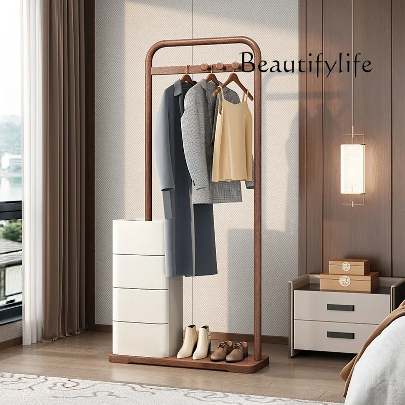 F Creative Ash Wood Hanger Floor-to-ceiling Bedroom Simple Chest Drawer Living Room Solid Wood Coat Rack