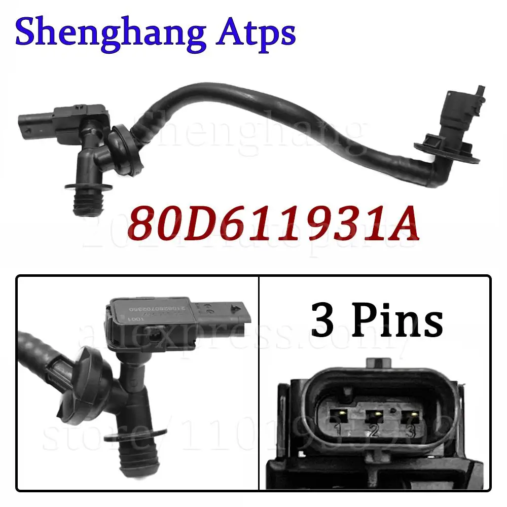 

Brake Booster Vacuum Hose With Sensor For Audi Q5 2018-2026 80D611931A 80D 611 931A 80D 611 931 A