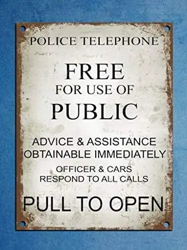 Tin Sign For Phone Box Tardis Dr Who Vintage Retro Metal Decor Home Wall -aluminum