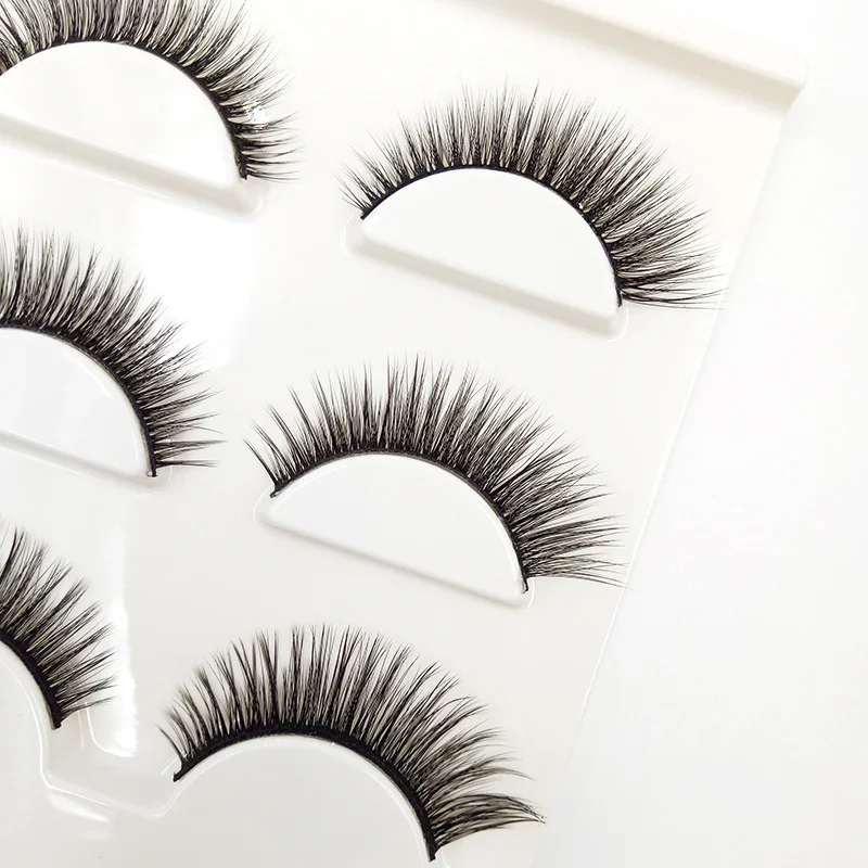 3 Pair 3D Natural False Eyelashes Handmade Long Fake Lashes 3D Mink  Eyelashes Extension Eyelash