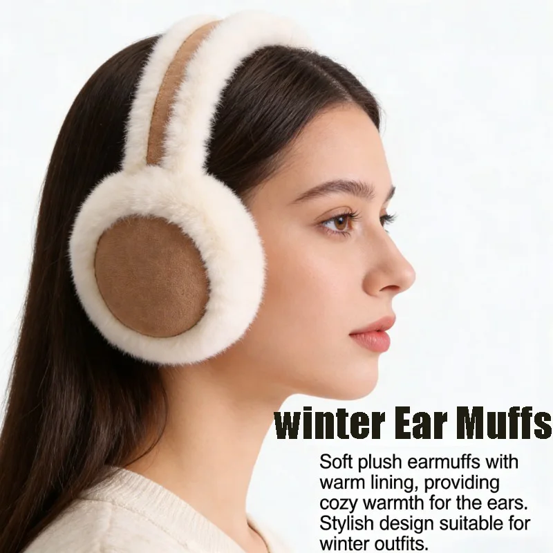 1PC Classic Ear Muffs Unisex Ear Suede Plush Earmuffs Women Winter Plush Insulation Warmer Winter Outdoor Sport Earmuffs Fashion