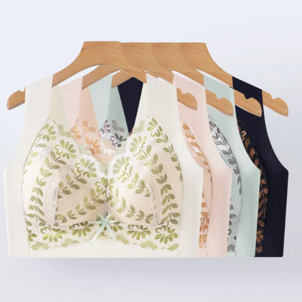 

Бесшовный бюстгальтер с глубоким V-образным вырезом и кружевом, с эффектом пуш-ап, для женщин, с большими чашками, поддерживающий, для йоги