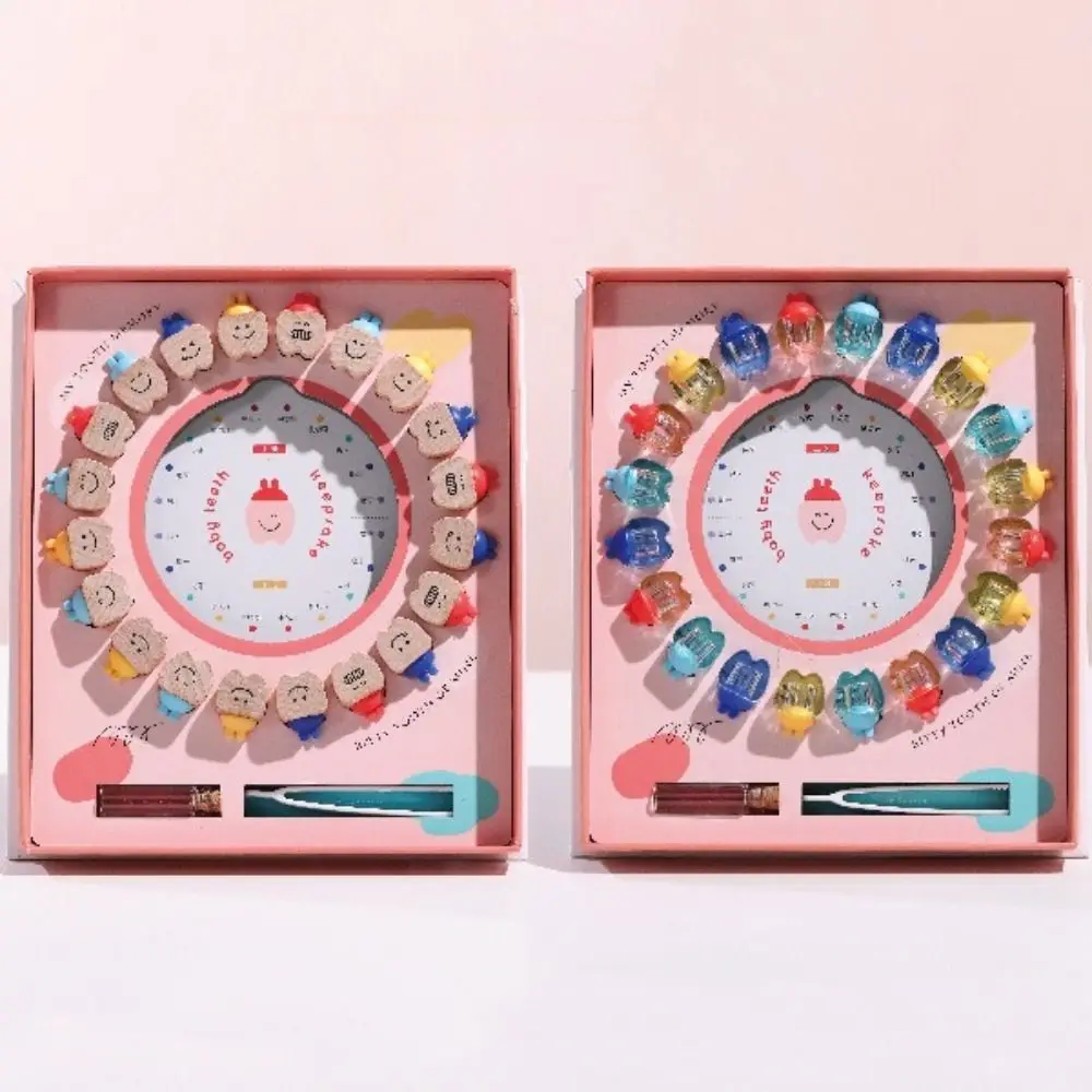 

Индивидуальная деревянная коробка для детских зубов, коробка для хранения сбора волос, органайзер для молочных зубов, мультяшные сувениры, чехол для грудных зубов для детей