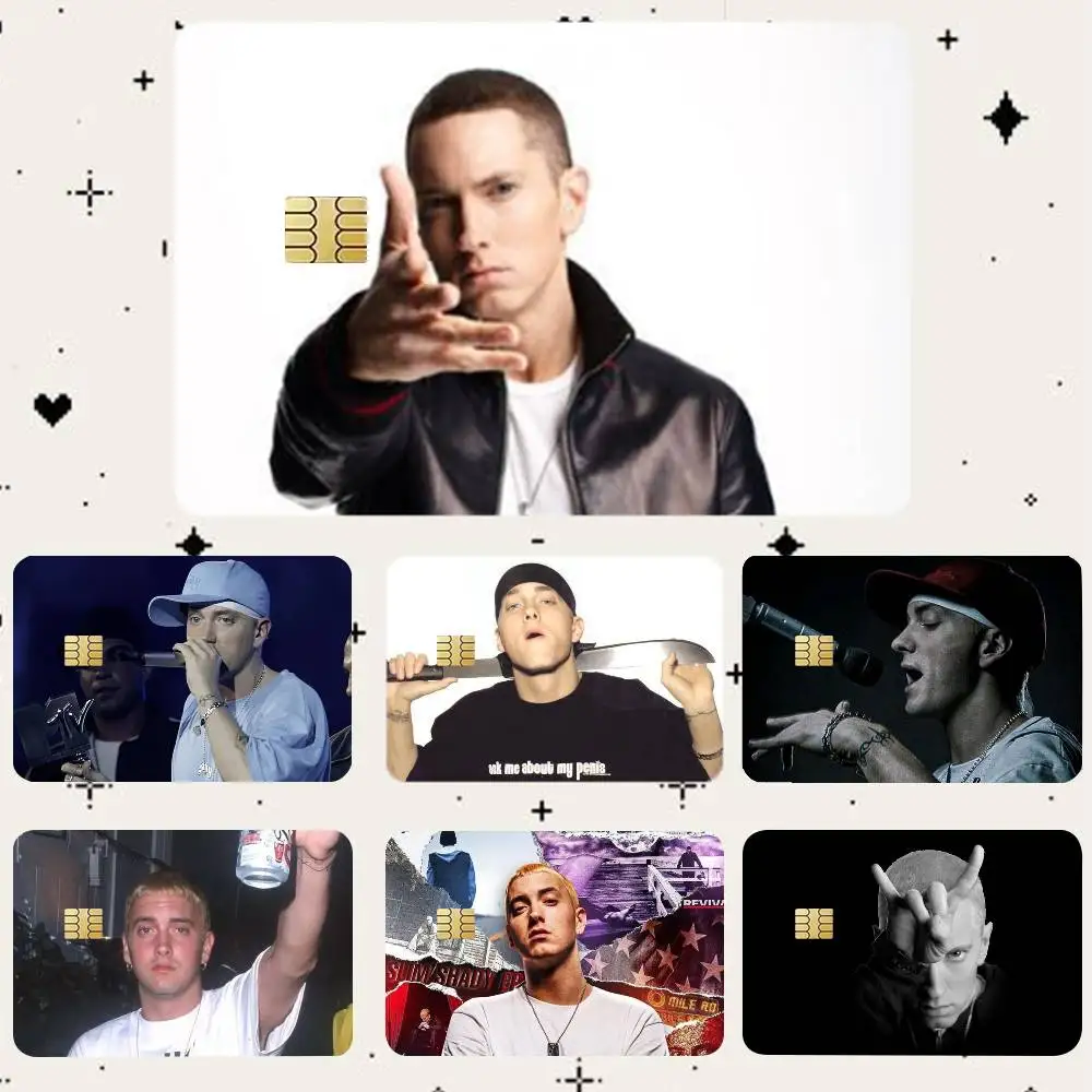 

H-Hot Sale Eminem Rap God HD Waterproof Card Skins Protective Stickers for Credit Bank Game Cards
