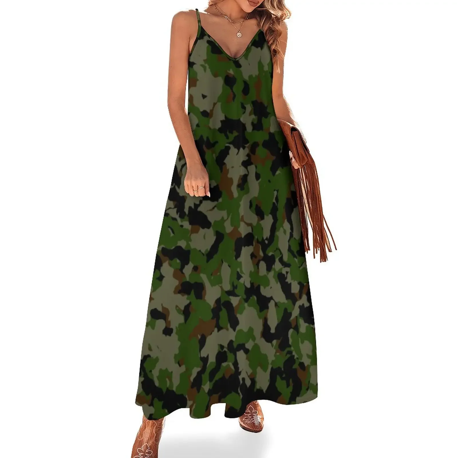 

Dark Camo Art Sleeveless Dress summer dress women 2024 evening dresses luxury 2024 women's summer dresses 2024