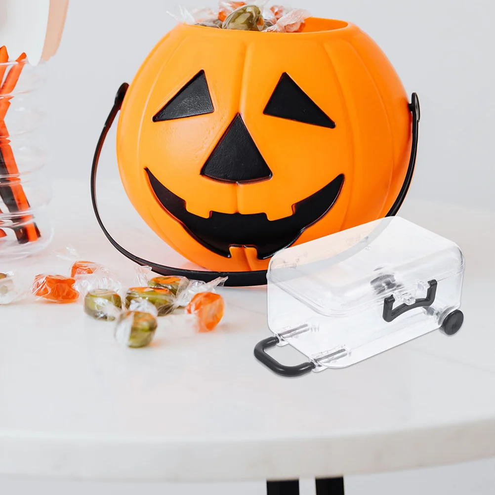 

24pcs Mini Suitcase Candy Box Transparent Plastic Luggage Storage Case For Wedding Party Favors Birthday Decorations Travel Tiny