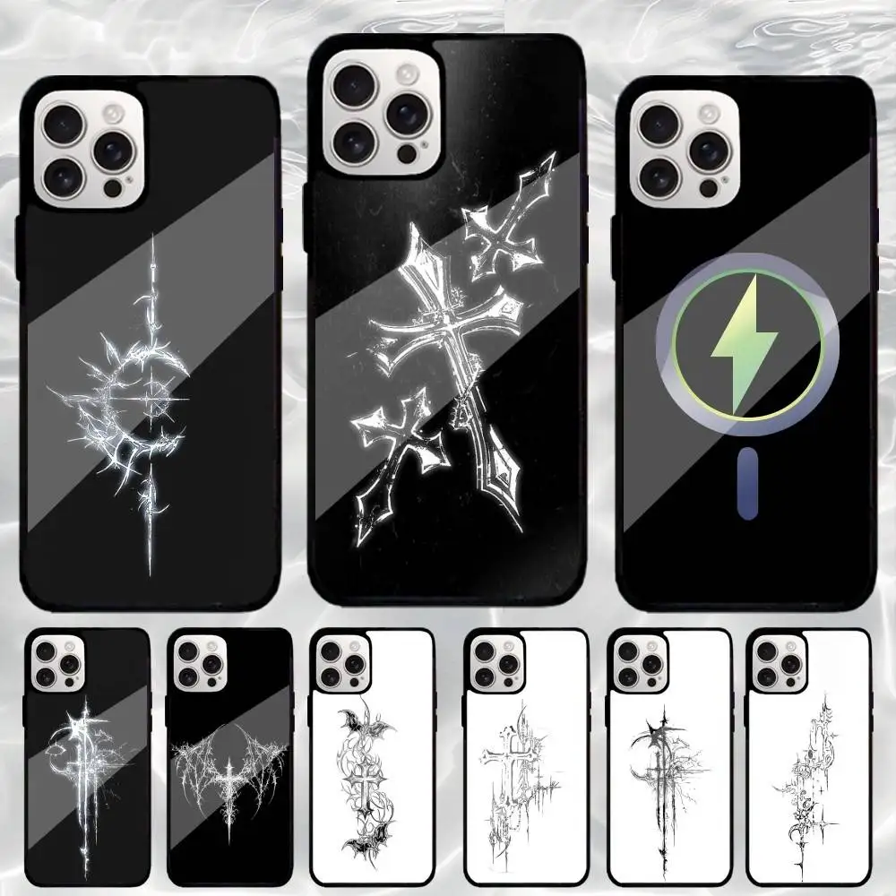 

C-Cyber Sigil Phone Case For iPhone17,16,15,14,13,12,11 Plus,Wireless charging protective case soft cover