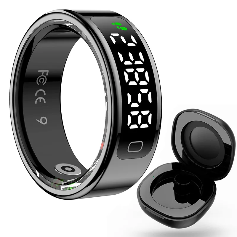 Timethinker 2026 R11C Smart Ring Männer Frauen Led-anzeige Bildschirm Gesundheit Ring Herzfrequenz Schlaf Monitor Wasserdicht Smartring für Android IOS 3