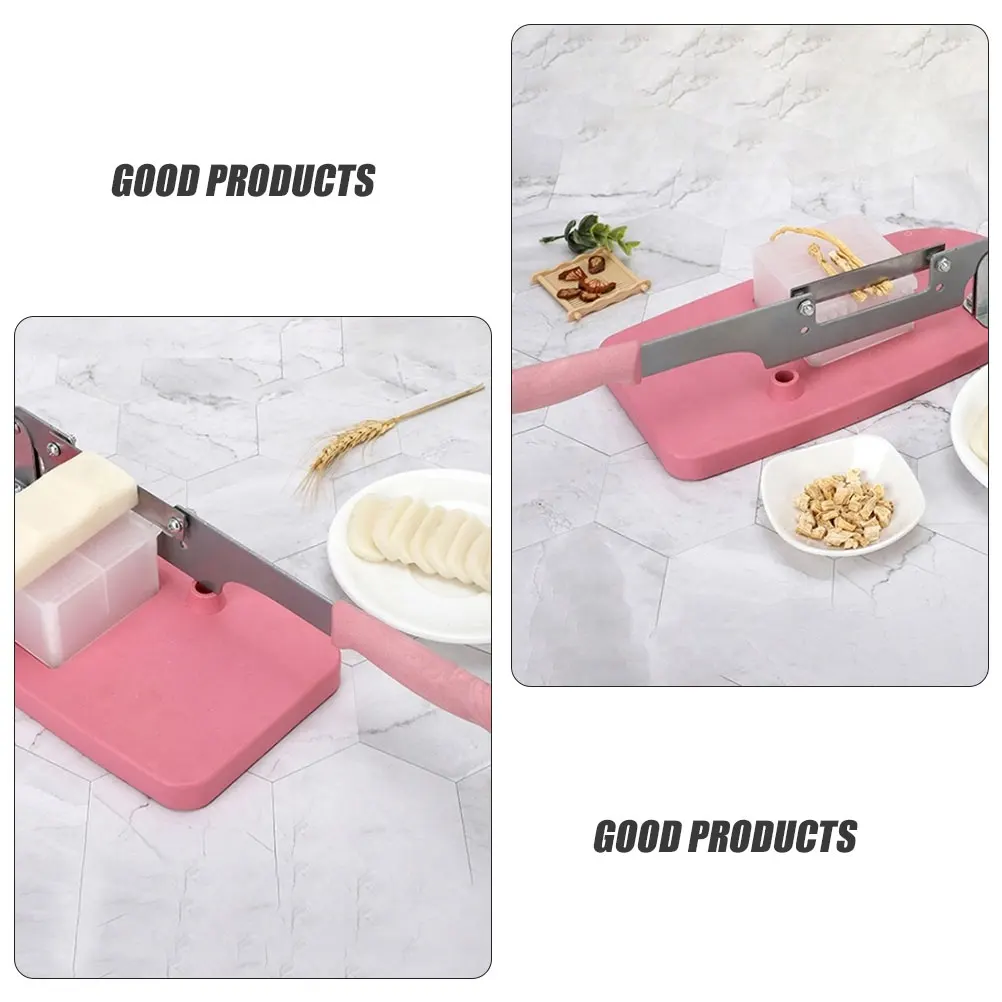

1pc Rice Cake Knife Food Slicer Machine Stainless Steel Manual Home Gelatin Strong Blades Lamb Hotpot Kitchen for Baking
