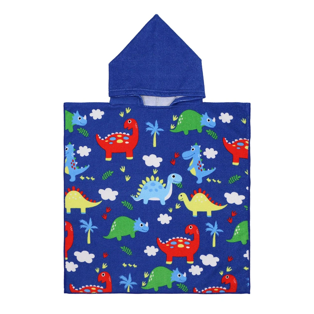 Boys Diver Bathrobes Baby Dinosaur Shark Hooded Cape Towel Girls Unicorn Beach Towel Kids Mermaid Bath Towel Children Washcloth