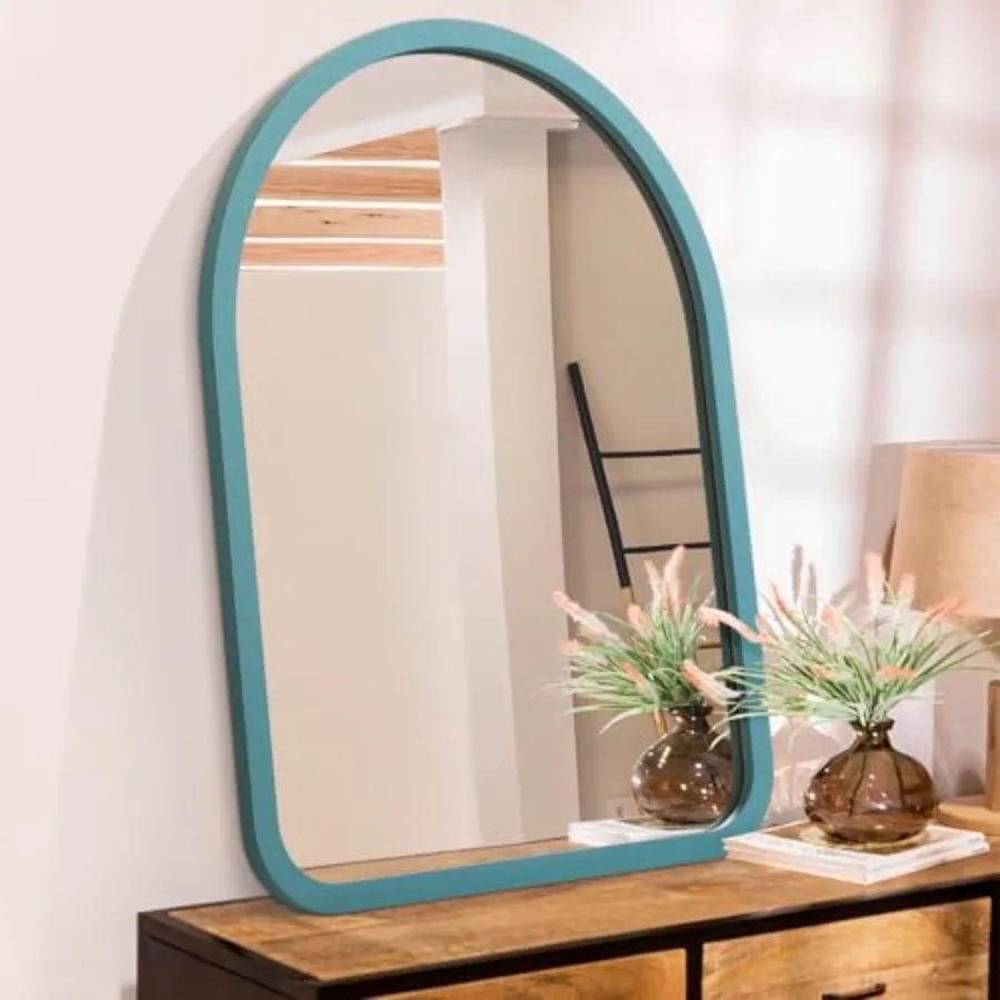 

Arched Mirror for Wall Wooden Framed Vintage Rustic Farmhouse Hanging Mirrors Decor Living Room Bathroom Bedroom Entryway Hallw