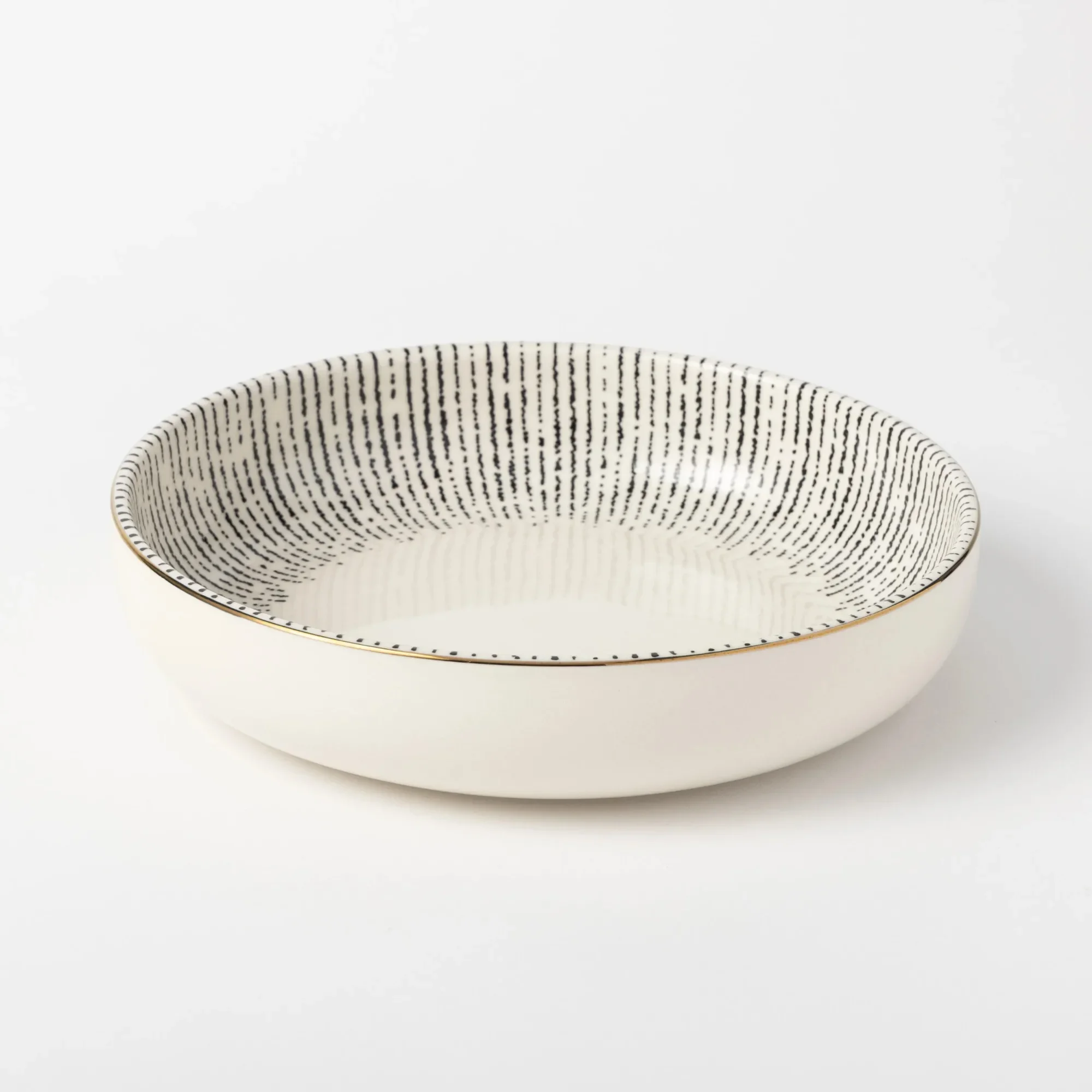 Paquet de 4 bols bas en grès, grès de haute qualité, durables et élégants.