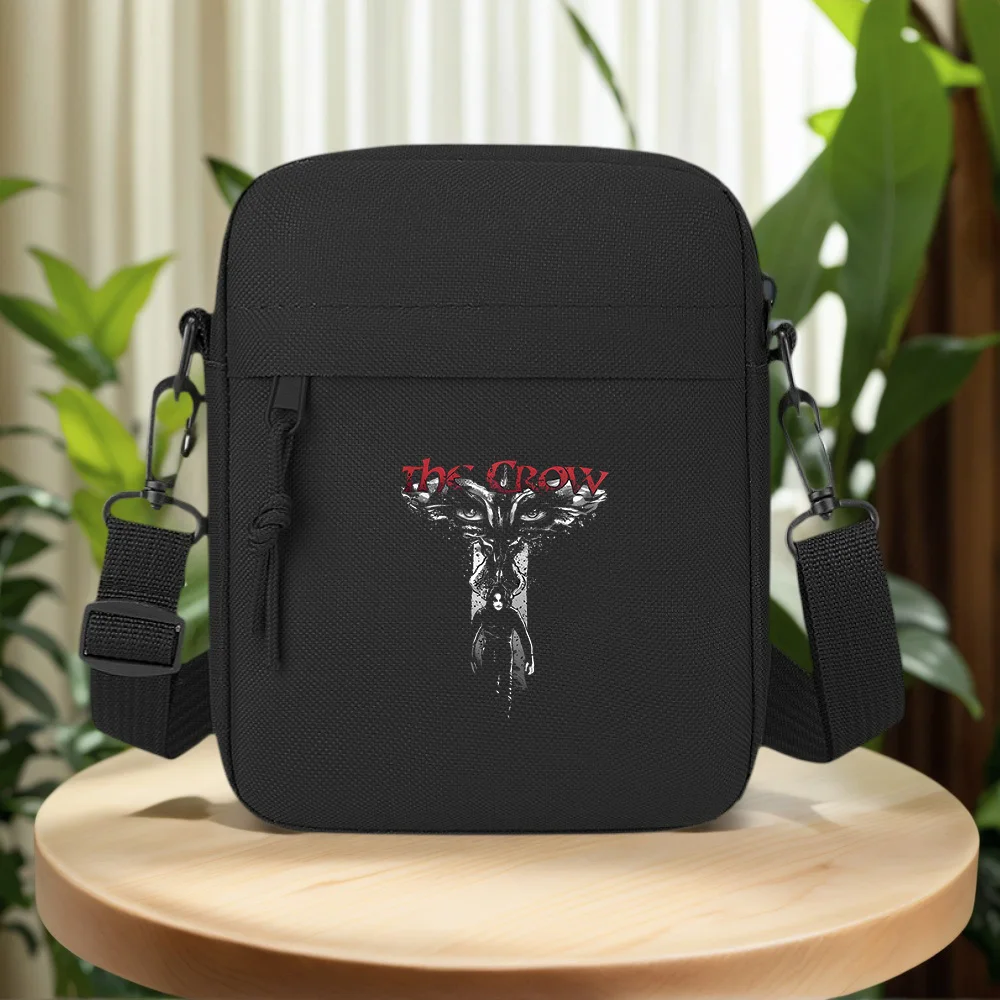 Dark figure eyes face black Men Crossbody Bag Single Shoulder Women Cartoon Anime Film Printing Design Unisex