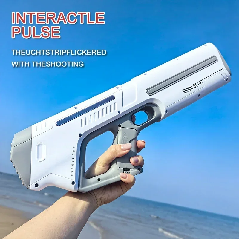 夏電動水鉄砲強力な潮吹き自動水吸引水ブラスター屋外ビーチおもちゃ男の子子供ギフト