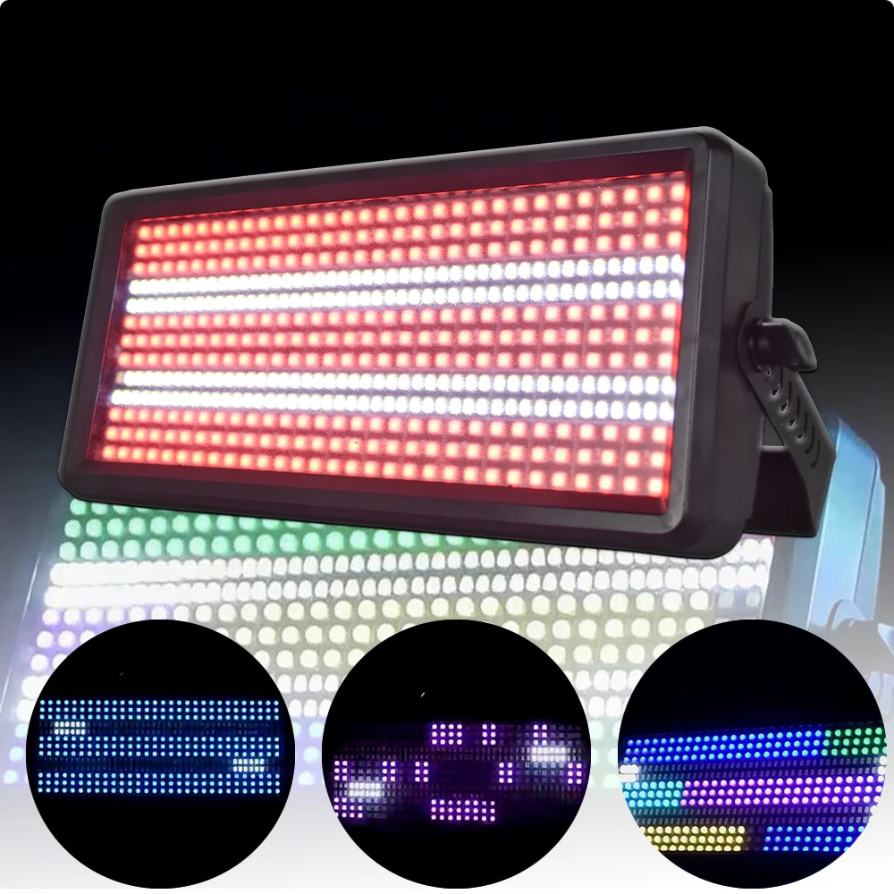 YUER NEW 100W RGB LED Pixel Light DMX512 Sound Control 270 RGB 5730 White LED 0-100% Dimming Strobe for Stage Party