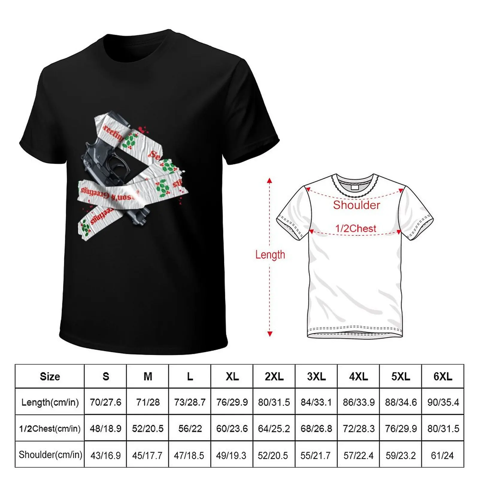Die Hard – Gift Wrapped Gun T-Shirt Street Art Print Tee Shirt