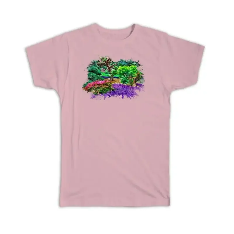Watercolor Garden Japanese Frame T shirt