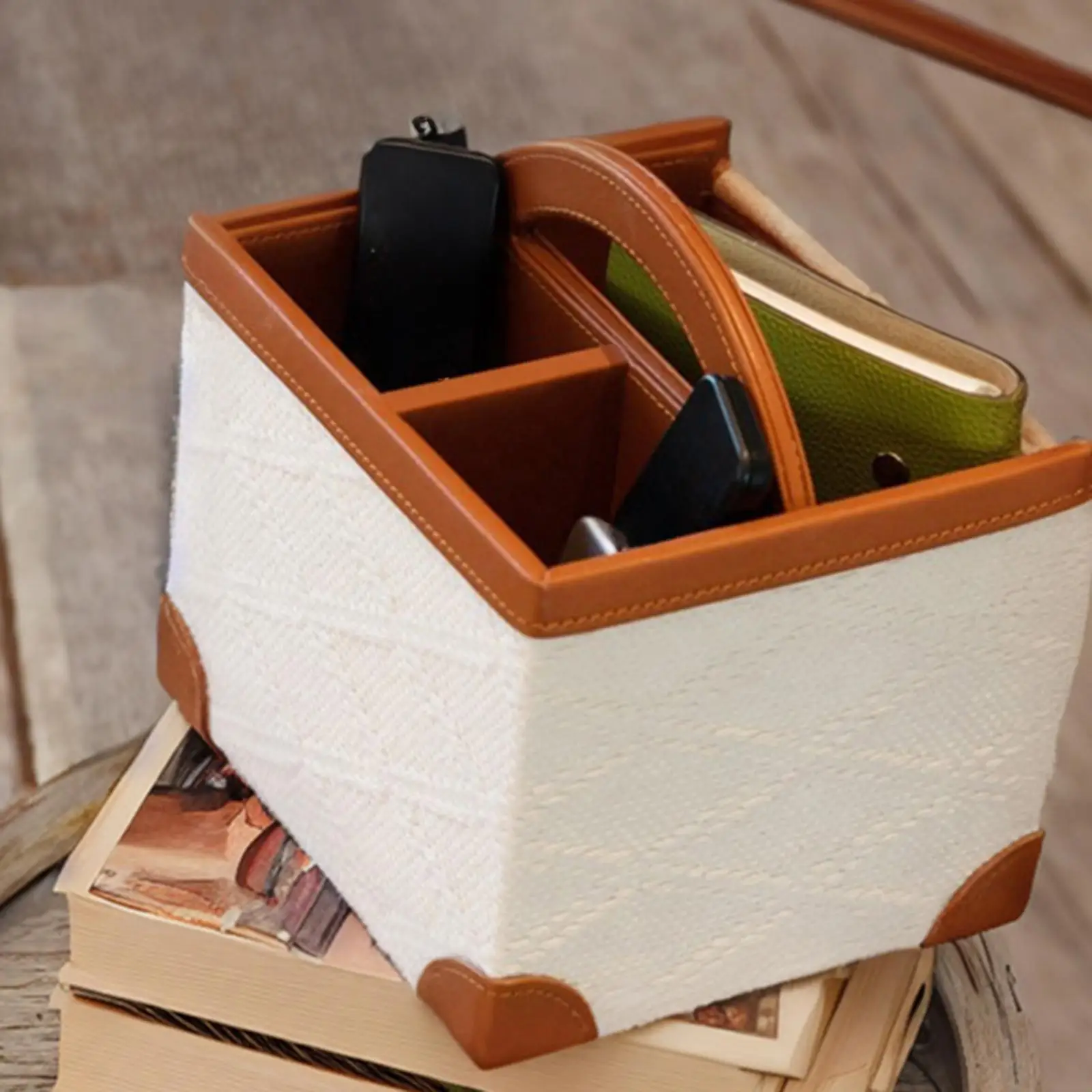 Control Holder Desktop Storage Box for Nightstand Living Room Decor