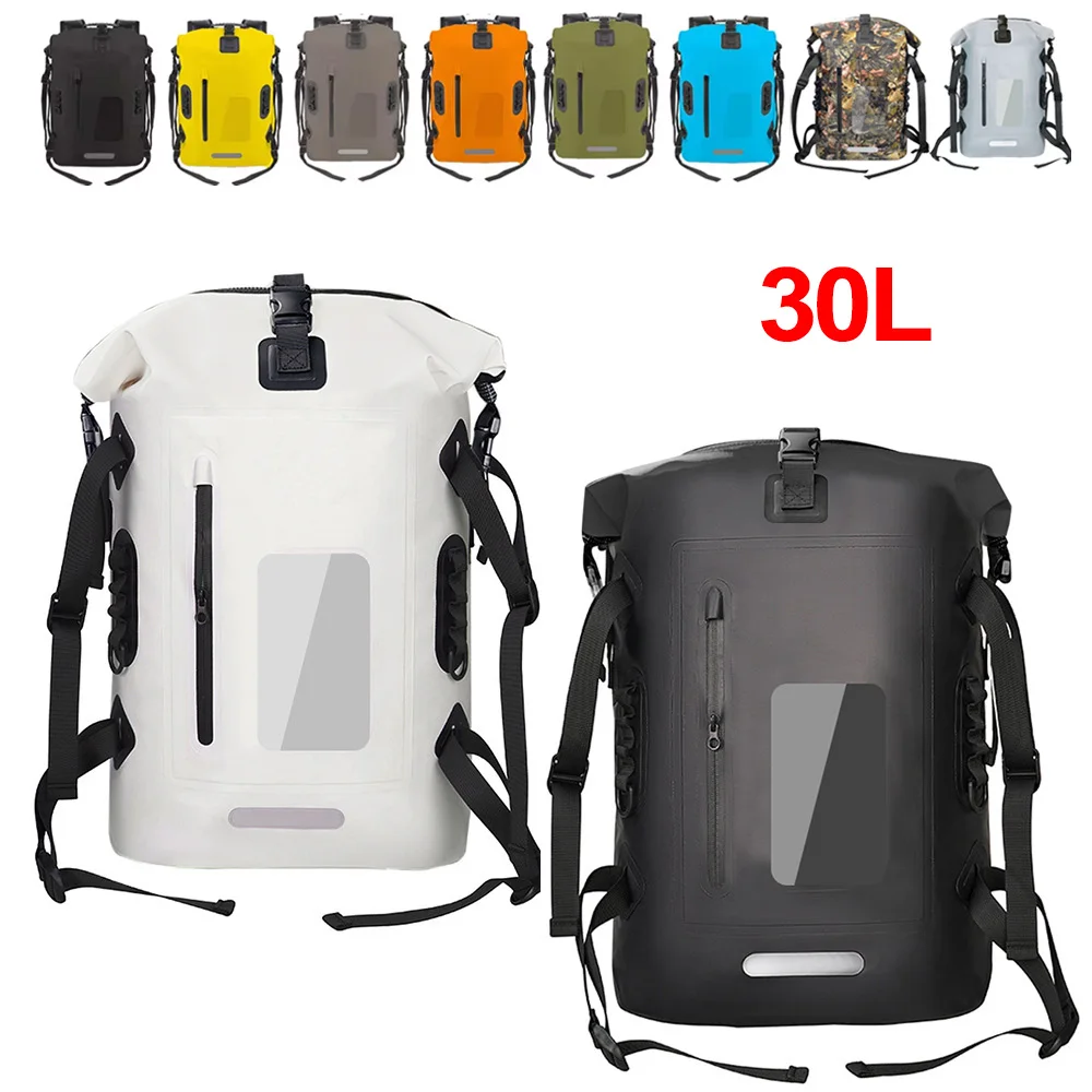 30L Waterproof Dry Bag Backpack Drift Swimming Large River Trekking Shoulder Diving Rafting Canoeing Kayak PVC Camping Bag Pack