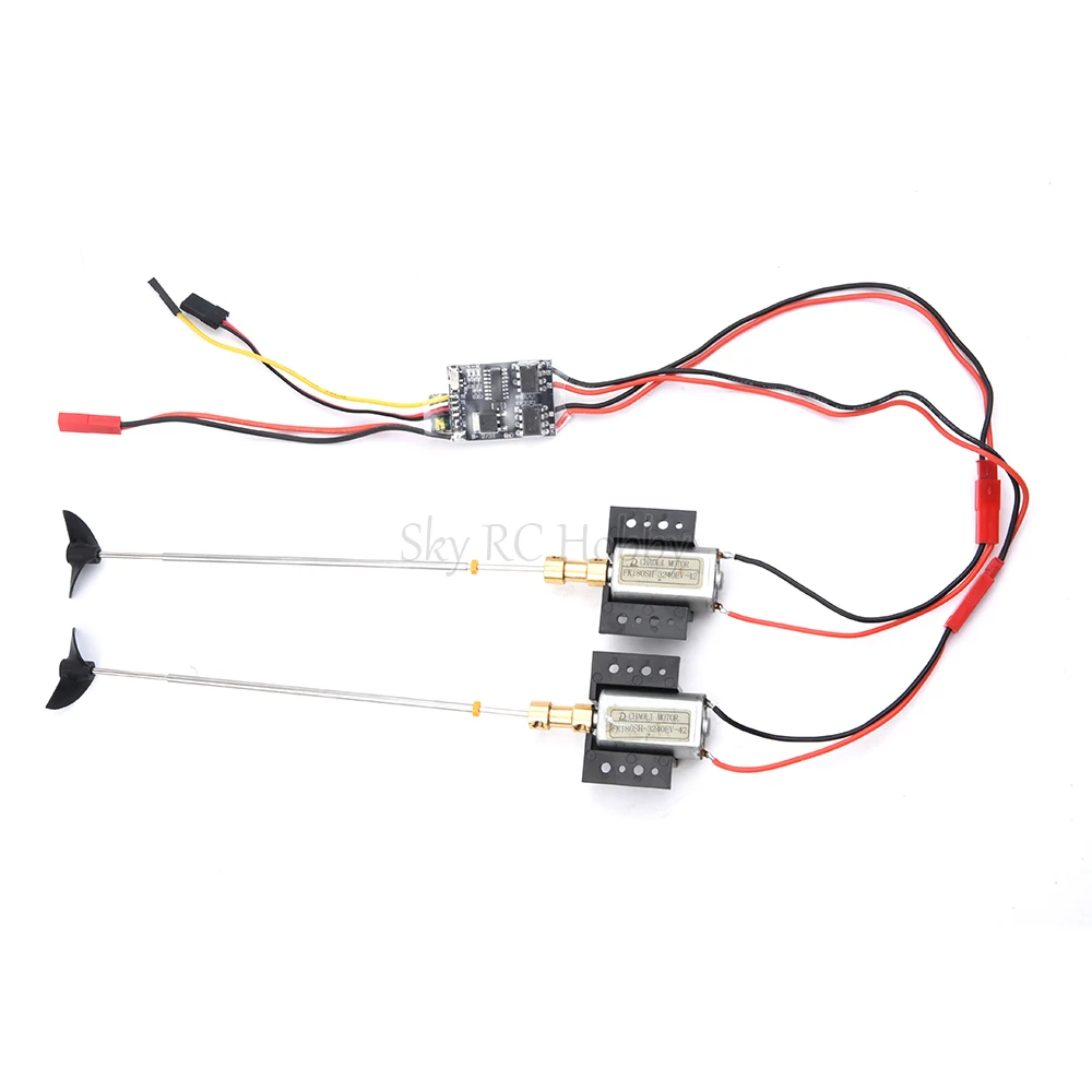 5A x2 Brushed ESC 3V-9V Strong Magnetic Motor Kit 180 Motors+15cm Drive Shaft+CW CCW D30 Propeller+2to2mm Couplings for RC Boats