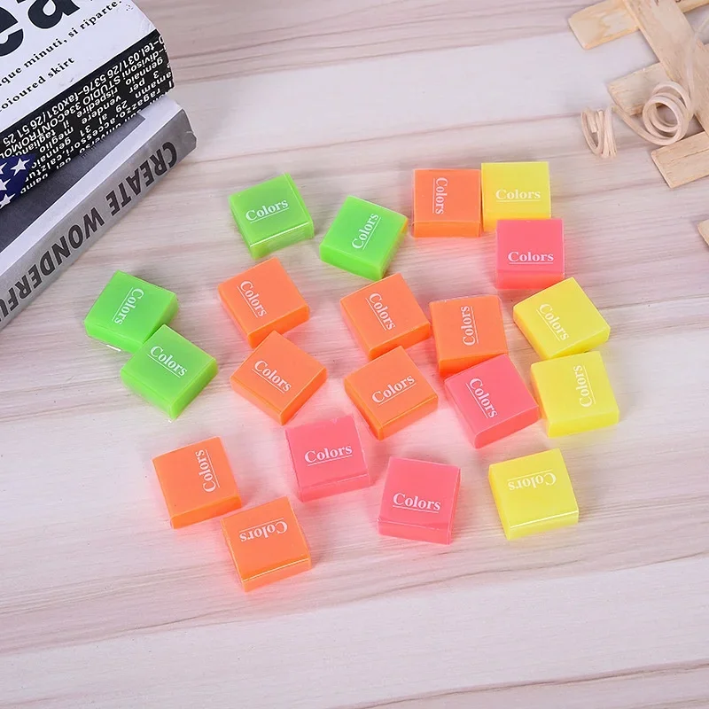 Cute Kawaii Candy Colored Rubber Eraser Creative Jelly  For Pen Kids Gift Korean Stationery Student 8pcs