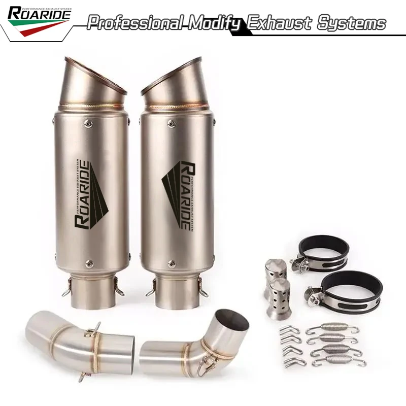 Tubo di scarico da 51 mm per Ducati Monster 696 695 795 796 1100 Qualsiasi anno Silenziatore di fuga per moto Tubo di collegamento centrale Coppia sinistra e destra