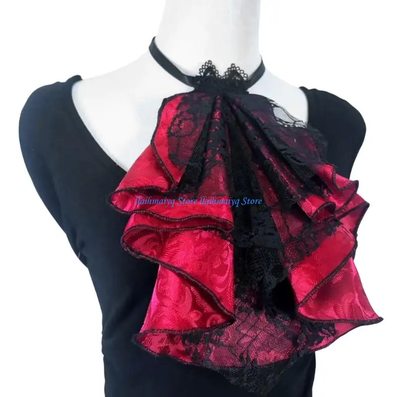 573B Royal Styles Decorative Collar Luxurious Neck Scarf For Gala Dinner Formal Event