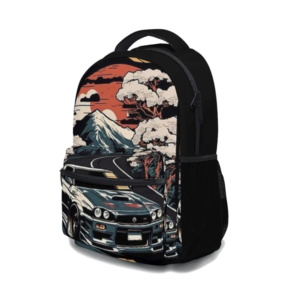 Sac à dos polyvalent pour voiture Nissan Skyline GTR R34, sac d'ordinateur lavable, grande capacité, étanche, unisexe