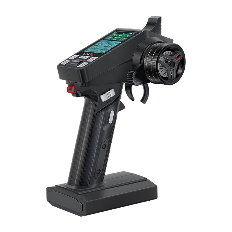 HOTRC CT-8A 2.4G 8-kanałowy system radiowy FHSS Nadajnik z kolorowym ekranem Pilot zdalnego sterowania do samochodów RC, czołgów, odbiornik F-08A wykonany z tworzywa sztucznego