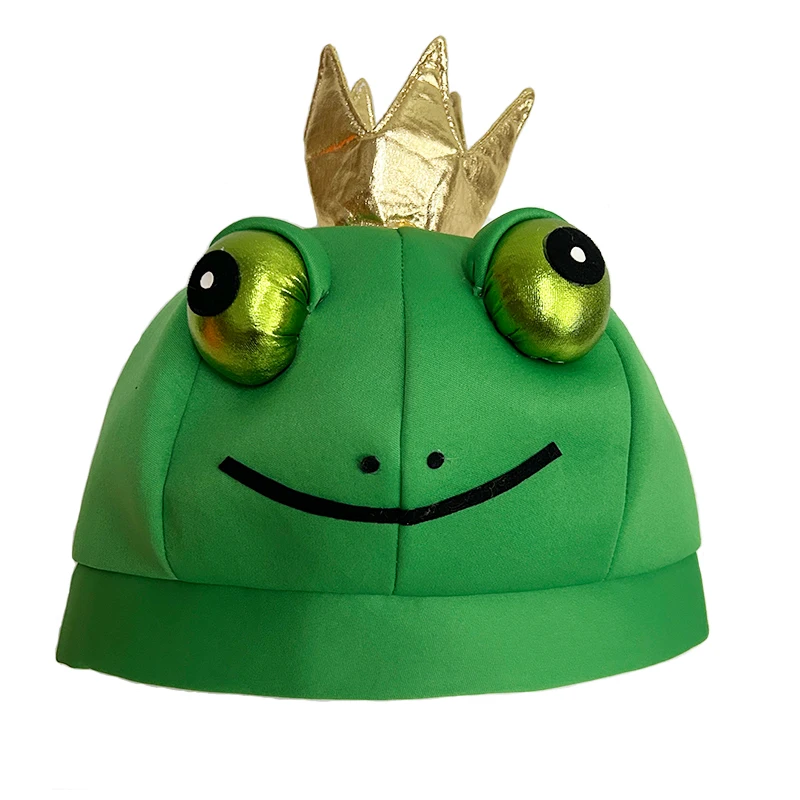 Women Frog Prince Carnival Headgear Cap Prop Men Teenagers Adult Cute Green Frog Costume Hat New Arrival 2026