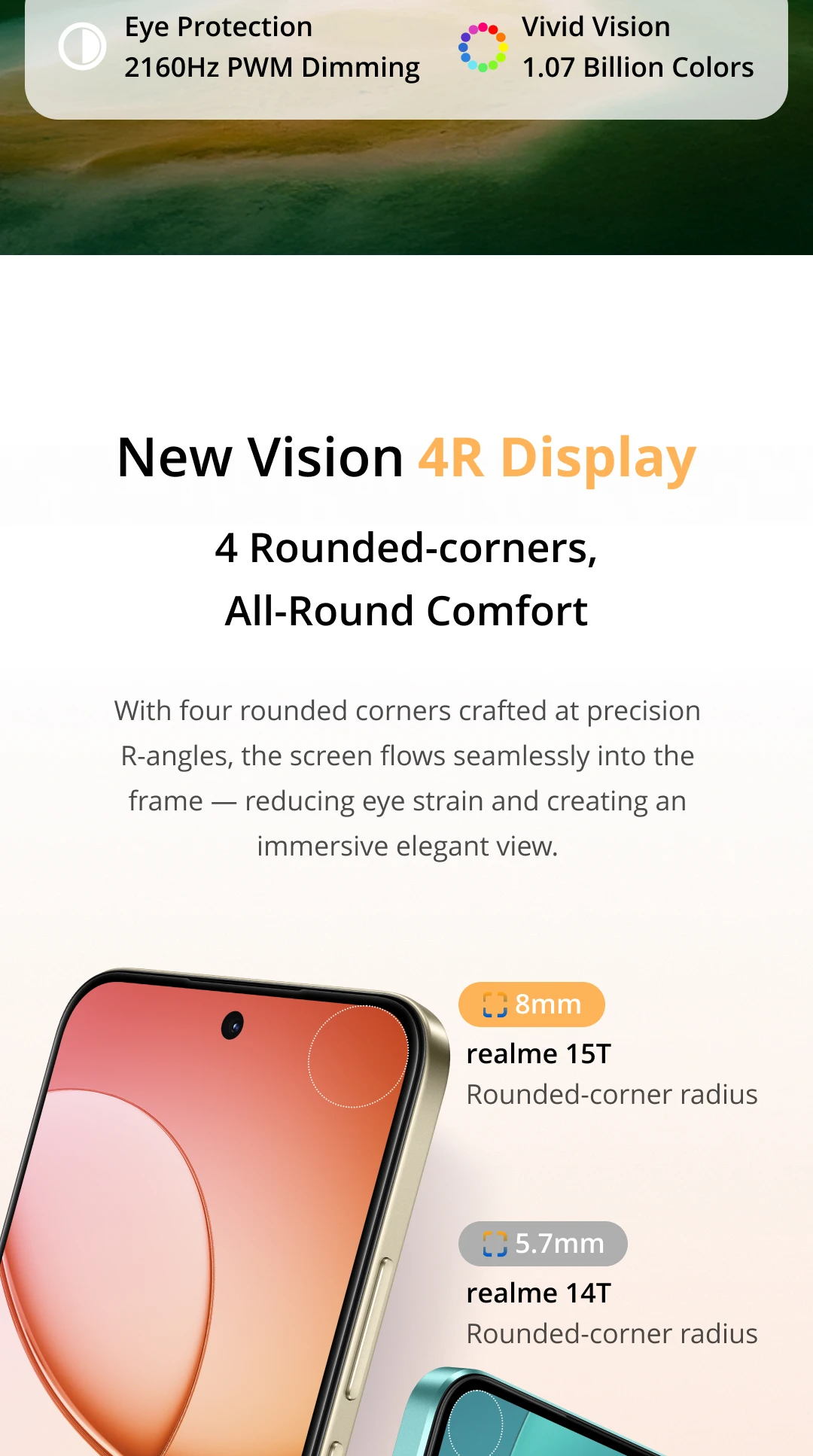 realme 15T 5G Smartphone NFC Dimensity 6400 Max Chipset Dual 50MP AI Cameras 6.57" 120Hz AMOLED Display 7000mAh Battery 60W