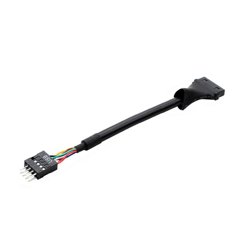 10CM Motherboard USB3.0 20Pin to 2.0 9pin Converter Cable/ USB 2.0 to usb3.0 Adapter Cord PC Chassis Front Bezel Line