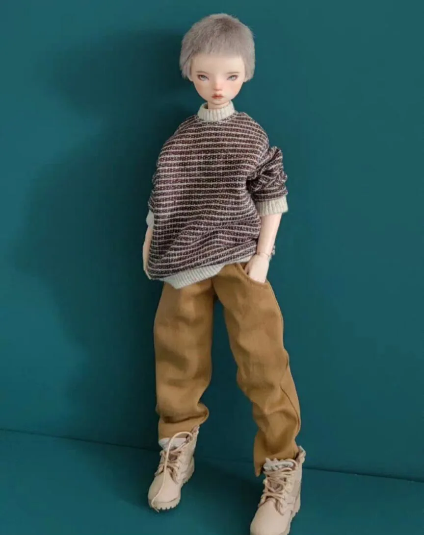 Hot 2pcs Leisure style clothes blythe doll outfit  Striped hoodie/trousers 1/6 30cm(Fit for Pullip,Ob22/24/26, Licca)