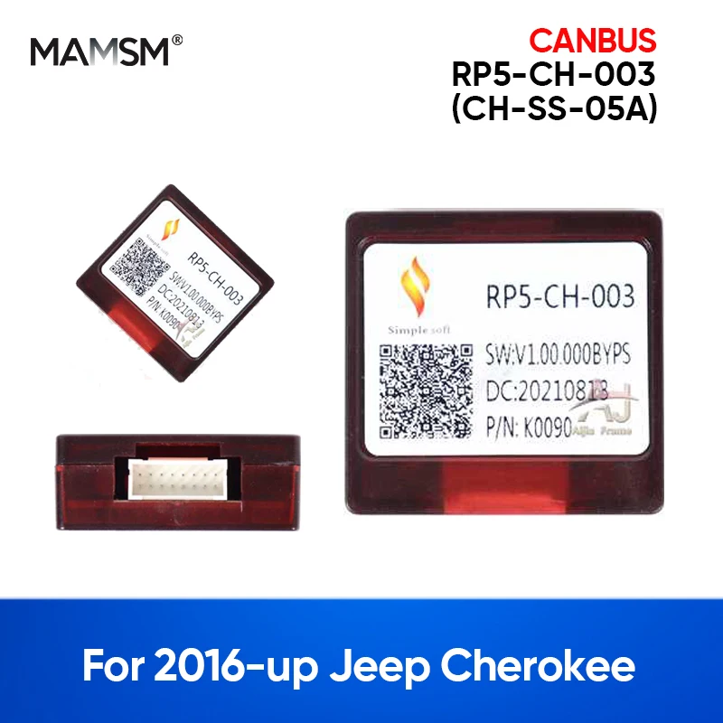 MAMSM Car Radio Canbus Box For Cherokee Jeep 2016-up Auto Multimedia Navigation GPS Decoder Adapter RP5-CH-003/CH-SS-05A