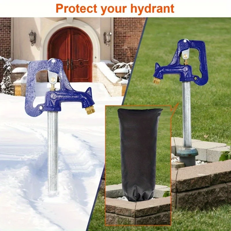 

Winter Faucet Cover 2pcs, Freeze Protection with Strap. Durable, Weather-Resistant for Outdoor Hydrant Insulation.