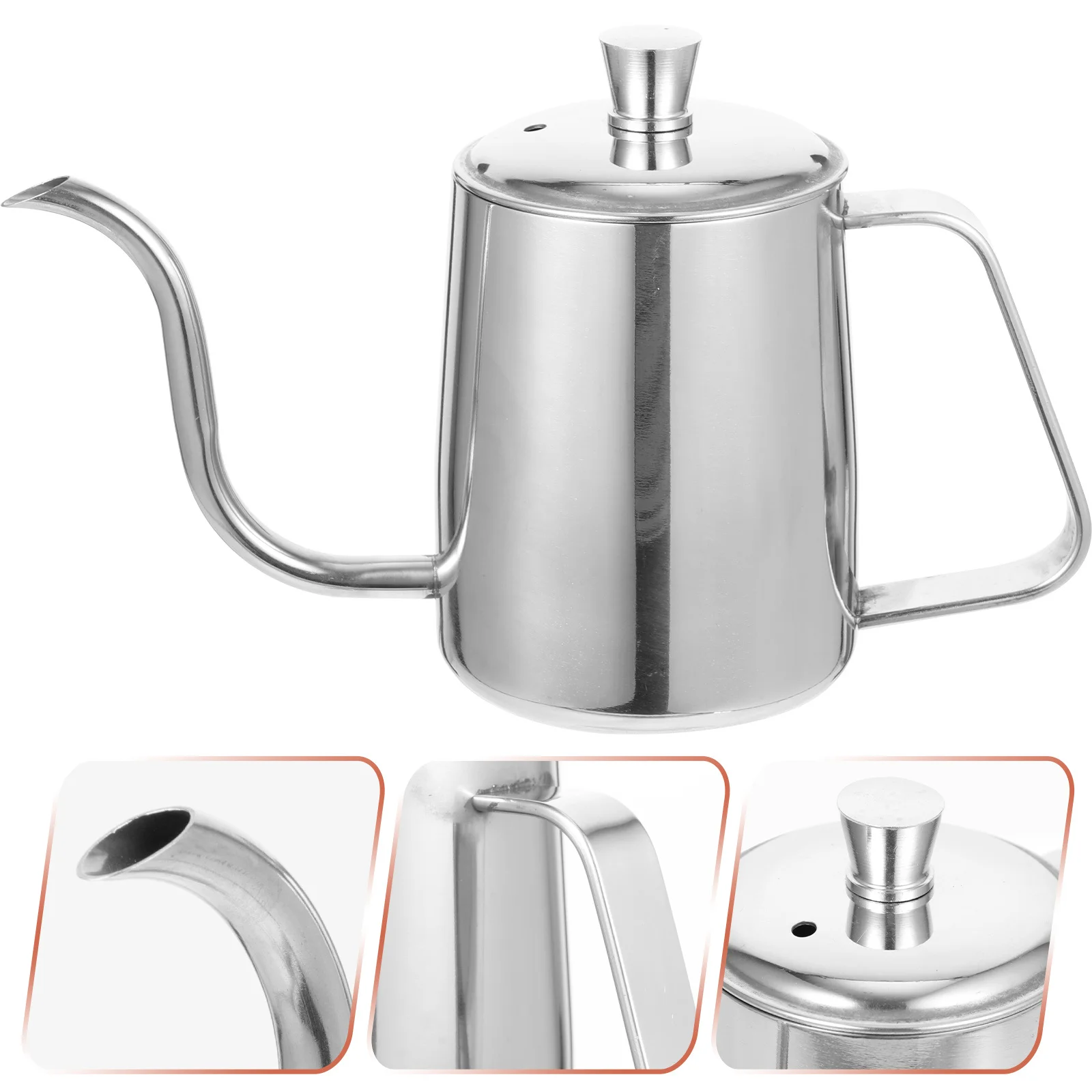 

Coffee Pot Stainless Steel Long Spout Drip For Home Kitchen Office Use Stovetop Tea Kettle Household Water