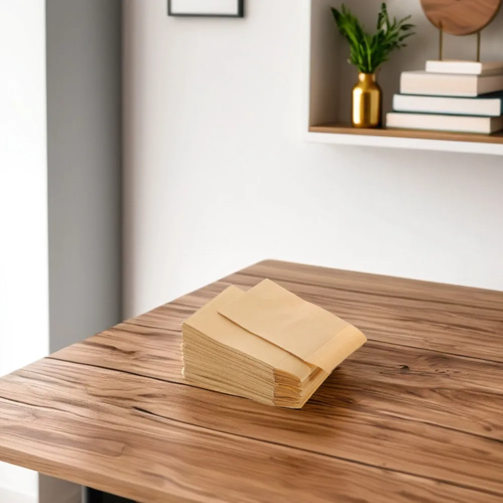 

50 шт. маленьких коричневых самоклеящихся конвертов из крафт-бумаги для хранения ювелирных изделий, монет, памятных вещей, для дома, офиса, школы