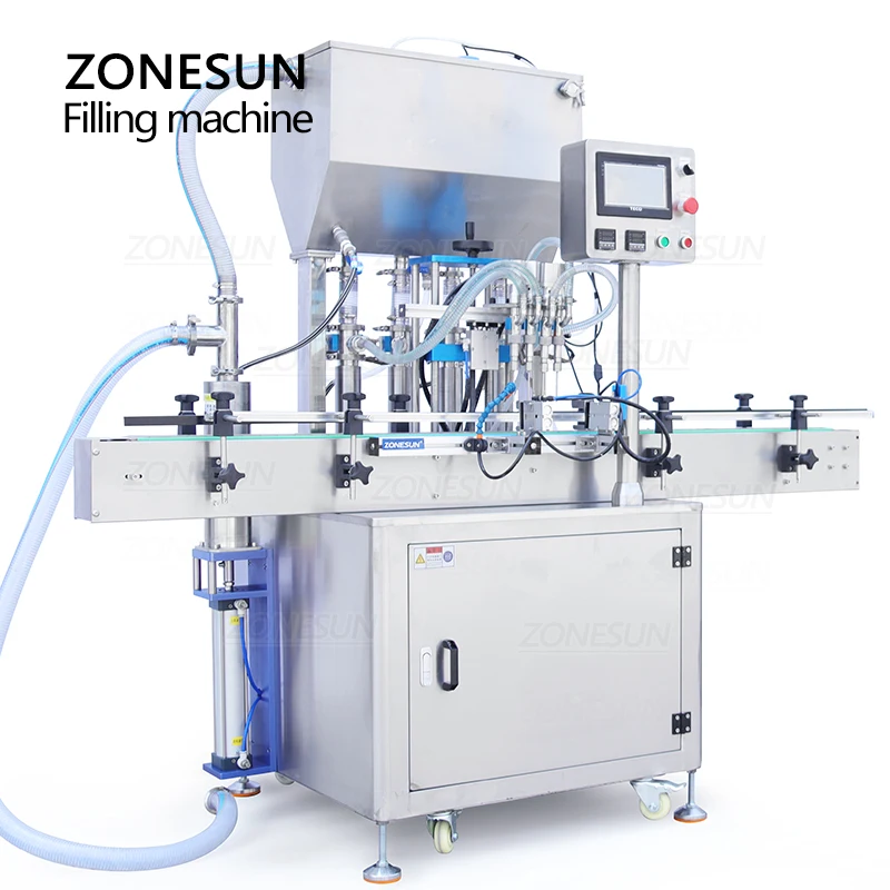 ZONESUN Automatic Shea Butter Filling Machine Constant Temperature Paste Bottle Essential Oil Packaging Production ZS-YTCT4P