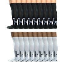 3pairs Men Women Long FS Football Socks Sports Round Silicone Non-slip Grip Soccer Sock