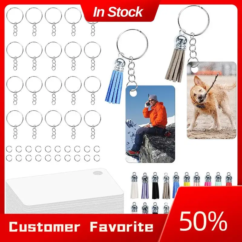AT03 Top Metal Sublimation Keychain Blanks Double Sided Sublimation Blanks Keychain Blanks Rectangle