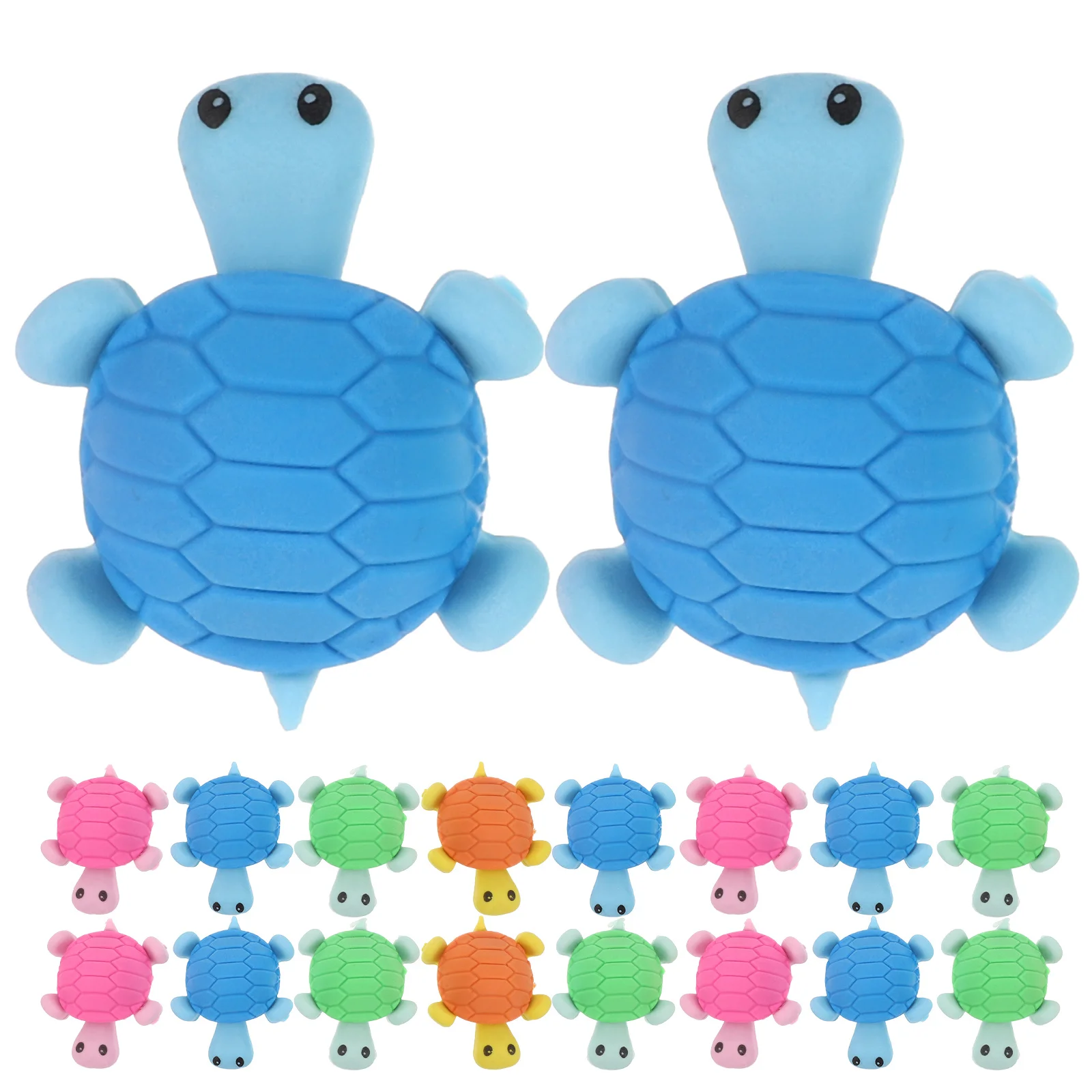 

36Pcs Turtle Shaped Erasers Cute Cartoon Animal Mini Bulk Set for School Supplies Party Favors Classroom Art Drawing